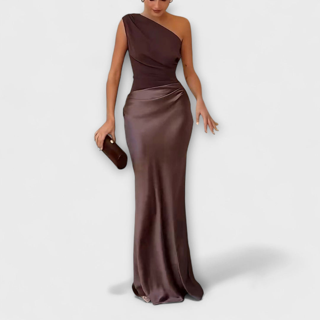 Amarílis - Elegante Vestido de un solo hombro