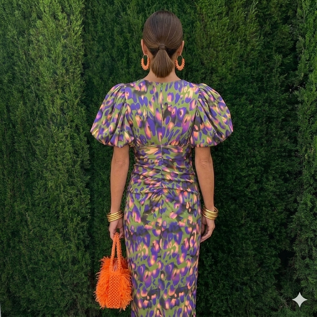 Bella™ - Vestido con mangas plisadas