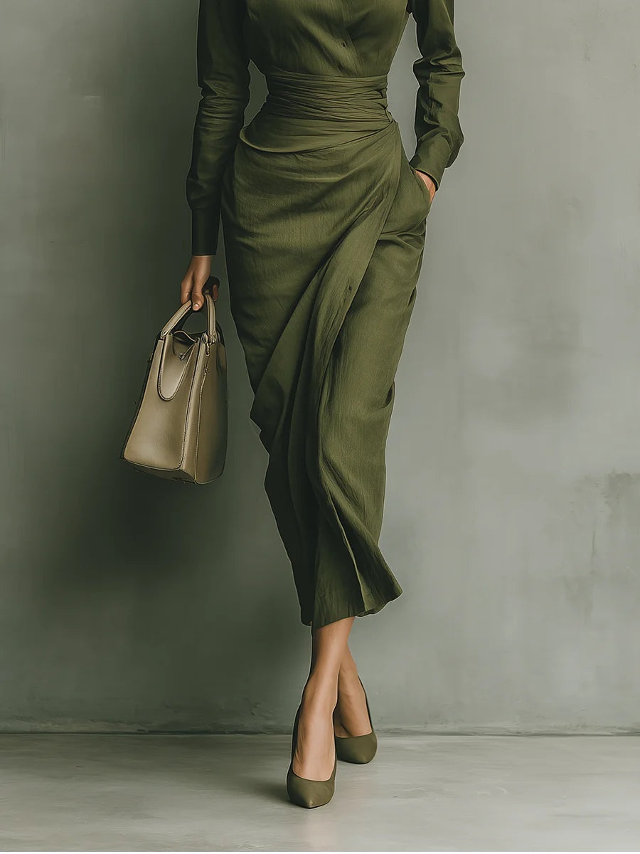 Narelle  - Vestido Elegante Envolvente
